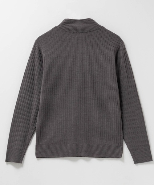 NAVY(ネイビー)の「カシミヤタッチ リブハイネックニット(ニット/セーター・レディース・バーガンディー/ネイビー/チャコール/グレイッシュベージュ/ブルーグリーン・L/M)」の7枚目の写真