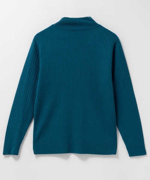 NAVY(ネイビー)の「カシミヤタッチ リブハイネックニット(ニット/セーター・レディース・バーガンディー/ネイビー/チャコール/グレイッシュベージュ/ブルーグリーン・L/M)」の8枚目の写真