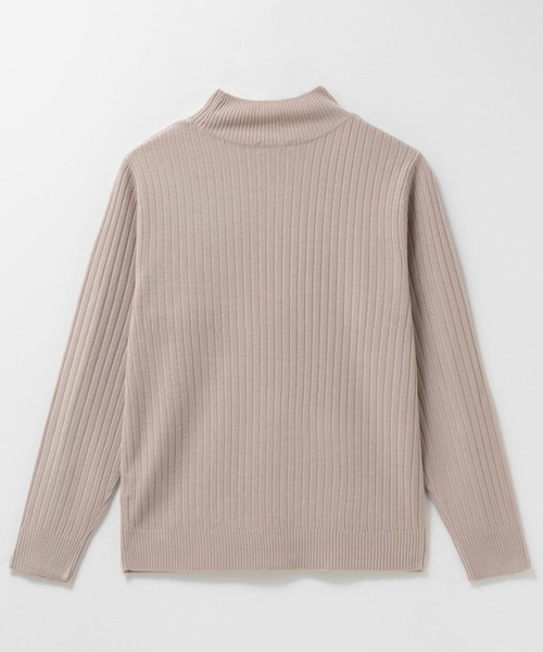 NAVY(ネイビー)の「カシミヤタッチ リブハイネックニット(ニット/セーター・レディース・バーガンディー/ネイビー/チャコール/グレイッシュベージュ/ブルーグリーン・L/M)」の10枚目の写真