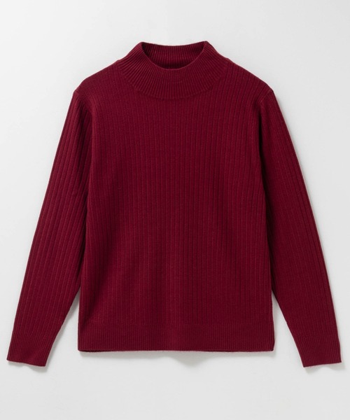 NAVY(ネイビー)の「カシミヤタッチ リブハイネックニット(ニット/セーター・レディース・バーガンディー/ネイビー/チャコール/グレイッシュベージュ/ブルーグリーン・L/M)」の22枚目の写真