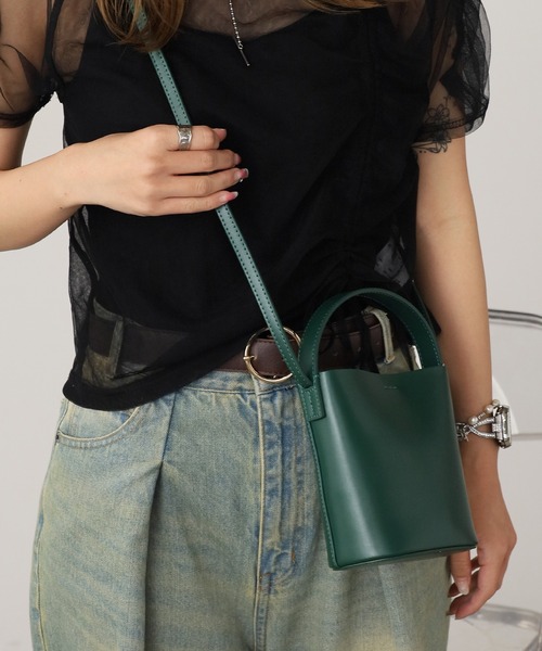 YAHKI（ヤーキ）の「YAHKI/ヤーキW FACE small ショルダーバッグ（ショルダーバッグ・レディース・ベージュ/グリーン/ブラック・ONE SIZE）」の21枚目の写真