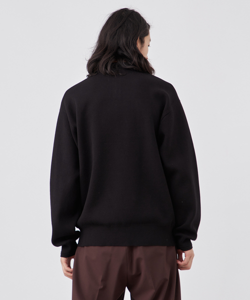 B.C STOCK（ベーセーストック）の「【ANTS & ELEPHANTS】2トーン スウェットライクニットポロシャツ（ニット/セーター・メンズ・グリーン/ネイビー/ブラック・MEDIUM/LARGE）」の7枚目の写真