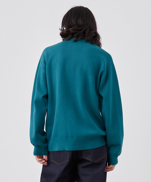 B.C STOCK（ベーセーストック）の「【ANTS & ELEPHANTS】2トーン スウェットライクニットポロシャツ（ニット/セーター・メンズ・グリーン/ネイビー/ブラック・MEDIUM/LARGE）」の12枚目の写真