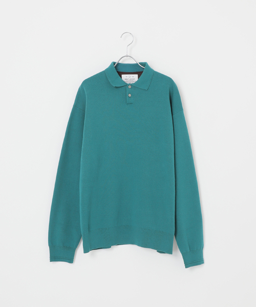B.C STOCK（ベーセーストック）の「【ANTS & ELEPHANTS】2トーン スウェットライクニットポロシャツ（ニット/セーター・メンズ・グリーン/ネイビー/ブラック・MEDIUM/LARGE）」の13枚目の写真