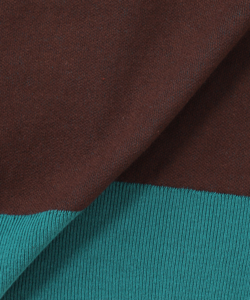 B.C STOCK（ベーセーストック）の「【ANTS & ELEPHANTS】2トーン スウェットライクニットポロシャツ（ニット/セーター・メンズ・グリーン/ネイビー/ブラック・MEDIUM/LARGE）」の15枚目の写真