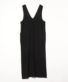 コットンポリエステルベロア Vネックワンピース（ワンピース