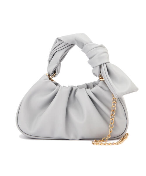 EDIT COLOGNE（エディットコロン）の「リボンパフバッグ（ショルダーバッグ・レディース・ホワイト/ブルー・ﾌﾘ-）」の5枚目の写真