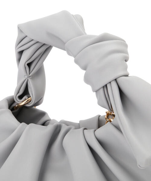 EDIT COLOGNE（エディットコロン）の「リボンパフバッグ（ショルダーバッグ・レディース・ホワイト/ブルー・ﾌﾘ-）」の4枚目の写真