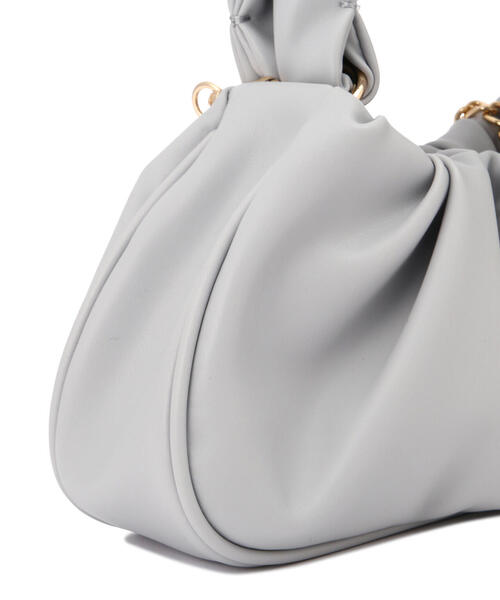 EDIT COLOGNE（エディットコロン）の「リボンパフバッグ（ショルダーバッグ・レディース・ホワイト/ブルー・ﾌﾘ-）」の3枚目の写真