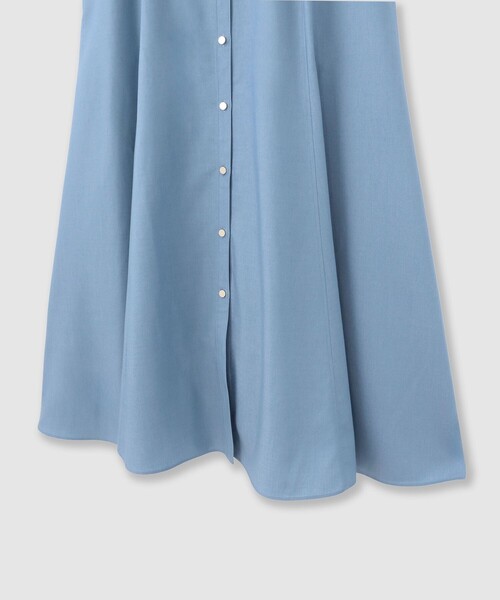 【ANAYI】デニムライクフリル ワンピース　サイズ38 デニムライクツイルフリルワンピース|ANAYI OFFICIAL ONLINE