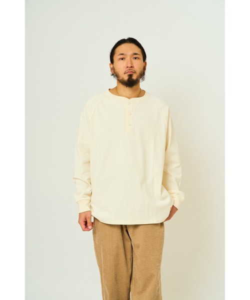 BIG MIKE(ビッグマイク)の「BIG MIKE ビックマイク ヘビーウェイト ヘンリーネック 長袖 Tシャツ ロンT /// 102538790(Tシャツ/カットソー・メンズ・ナチュラル/アッシュ/チャコール・X-LARGE/LARGE/MEDIUM)」の5枚目の写真