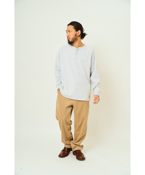 BIG MIKE(ビッグマイク)の「BIG MIKE ビックマイク ヘビーウェイト ヘンリーネック 長袖 Tシャツ ロンT /// 102538790(Tシャツ/カットソー・メンズ・ナチュラル/アッシュ/チャコール・X-LARGE/LARGE/MEDIUM)」の6枚目の写真