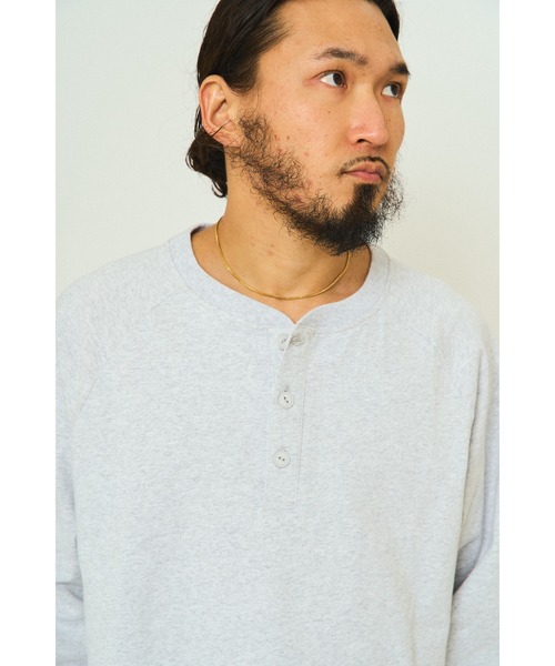 BIG MIKE(ビッグマイク)の「BIG MIKE ビックマイク ヘビーウェイト ヘンリーネック 長袖 Tシャツ ロンT /// 102538790(Tシャツ/カットソー・メンズ・ナチュラル/アッシュ/チャコール・X-LARGE/LARGE/MEDIUM)」の9枚目の写真