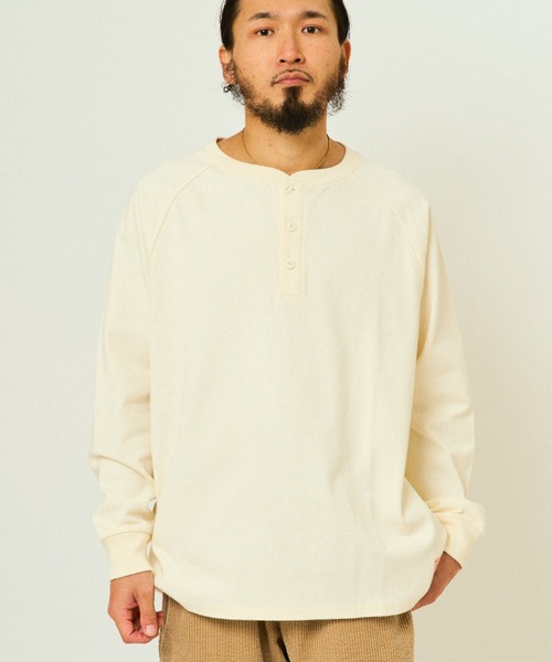 BIG MIKE(ビッグマイク)の「BIG MIKE ビックマイク ヘビーウェイト ヘンリーネック 長袖 Tシャツ ロンT /// 102538790(Tシャツ/カットソー・メンズ・ナチュラル/アッシュ/チャコール・X-LARGE/LARGE/MEDIUM)」の12枚目の写真