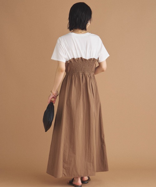 Doux archives（ドゥアルシーヴ）の「カットドッキングドロストワンピース（ワンピース・レディース・オリーブ/ブラック/モカ・38）」の9枚目の写真