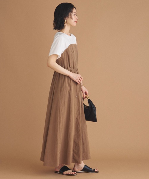 Doux archives（ドゥアルシーヴ）の「カットドッキングドロストワンピース（ワンピース・レディース・オリーブ/ブラック/モカ・38）」の11枚目の写真