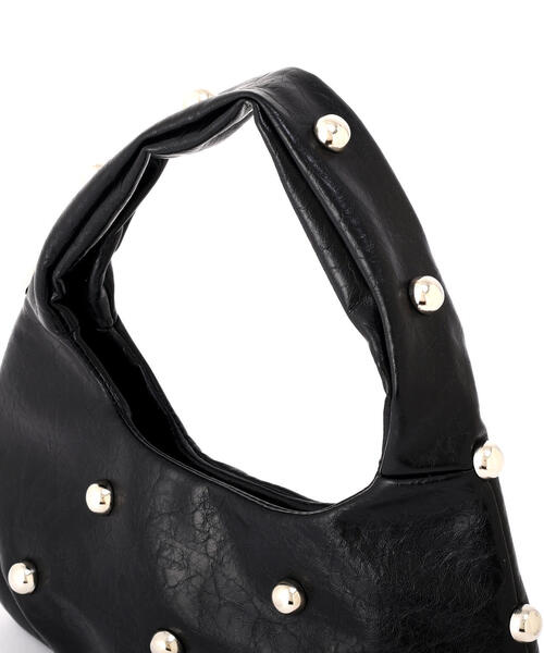 FREE'S MART（フリーズマート）の「スタッズ付きワンショルダーバッグ（ハンドバッグ・レディース・イエロー/ブラック・ﾌﾘ-）」の6枚目の写真