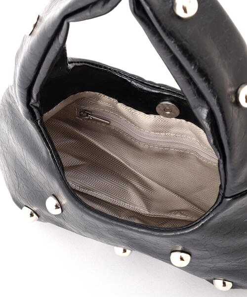 FREE'S MART（フリーズマート）の「スタッズ付きワンショルダーバッグ（ハンドバッグ・レディース・イエロー/ブラック・ﾌﾘ-）」の9枚目の写真