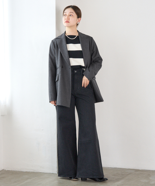 IENA(イエナ)の「フラノジャケット(その他アウター・レディース・チャコールグレー/ブラウン・38/36)」の4枚目の写真