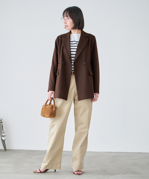 IENA(イエナ)の「フラノジャケット(その他アウター・レディース・チャコールグレー/ブラウン・38/36)」の8枚目の写真