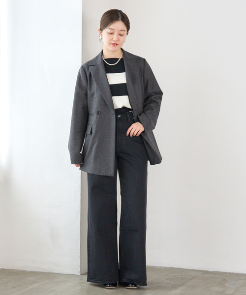 IENA(イエナ)の「フラノジャケット(その他アウター・レディース・チャコールグレー/ブラウン・38/36)」の20枚目の写真