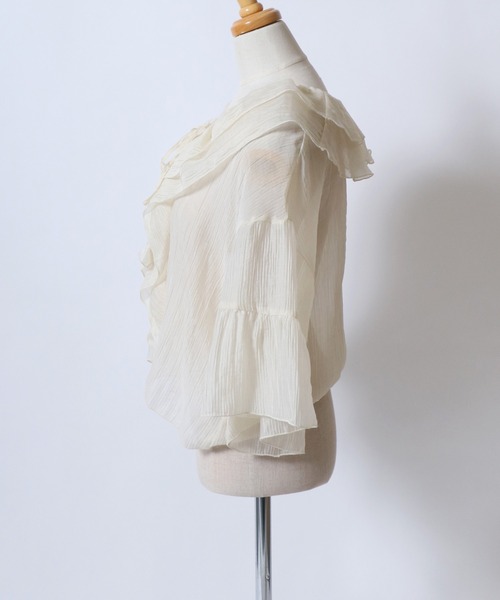 SOOR PLOOM フリルブラウス　ベージュ　2/3y SP_230530-
