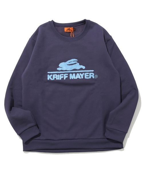 KRIFF MAYER Kid's Collection(クリフメイヤーキッズコレクション)の「サガラ刺繍裏起毛クルー(ロゴ)(スウェット・キッズ・ナチュラル/ベージュ/チャコール/カラフル/グリーン/レッド/ブラウン/パープル・170/160/150/130/120/140)」の6枚目の写真