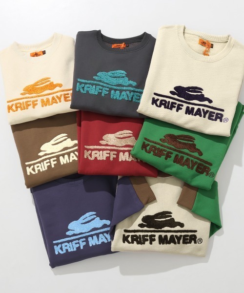 KRIFF MAYER Kid's Collection(クリフメイヤーキッズコレクション)の「サガラ刺繍裏起毛クルー(ロゴ)(スウェット・キッズ・ナチュラル/ベージュ/チャコール/カラフル/グリーン/レッド/ブラウン/パープル・170/160/150/130/120/140)」の18枚目の写真