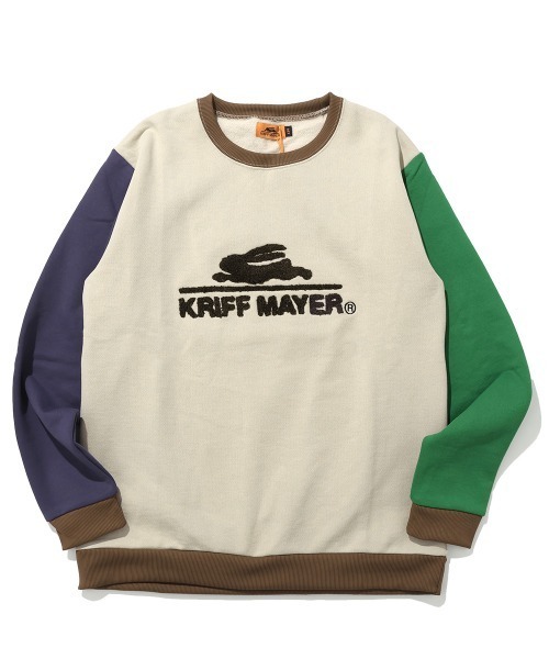 サガラ刺繍裏起毛クルー(ロゴ)（スウェット）｜KRIFF MAYER Kid's