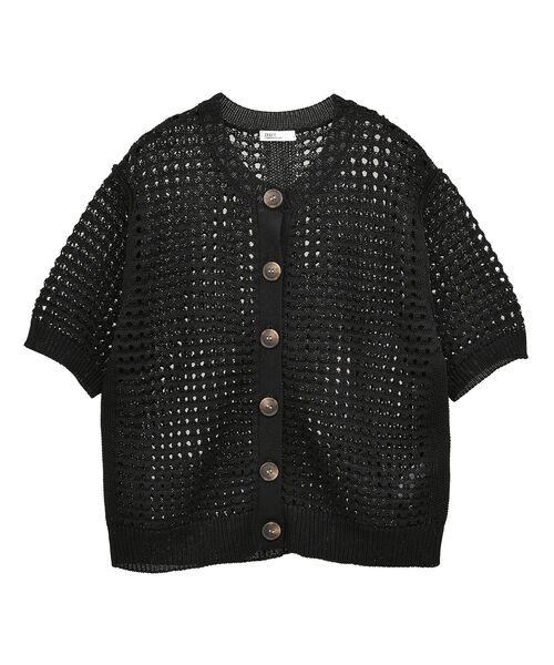 CRAFT STANDARD BOUTIQUE（クラフトスタンダードブティック）の「ハーフスリーブメッシュニットカーディガン（カーディガン/ボレロ・レディース・ブラック/ライトグリーン/ライトベージュ・FREE）」の22枚目の写真