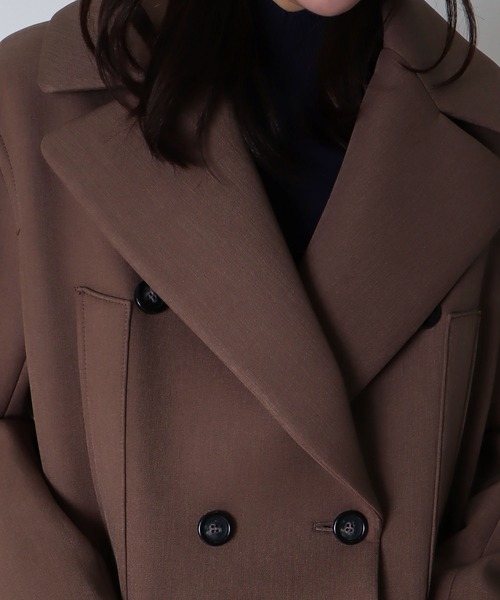DRESSLAVE(ドレスレイブ)の「B7 / powder twill P coat(パウダーツイルPコート)(ピーコート・レディース・ブラック/モカ・38)」の10枚目の写真