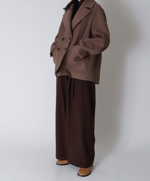 DRESSLAVE(ドレスレイブ)の「B7 / powder twill P coat(パウダーツイルPコート)(ピーコート・レディース・ブラック/モカ・38)」の12枚目の写真