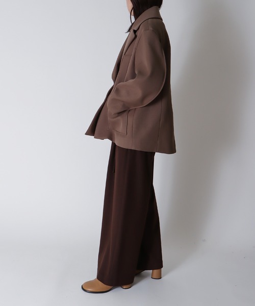 DRESSLAVE(ドレスレイブ)の「B7 / powder twill P coat(パウダーツイルPコート)(ピーコート・レディース・ブラック/モカ・38)」の13枚目の写真
