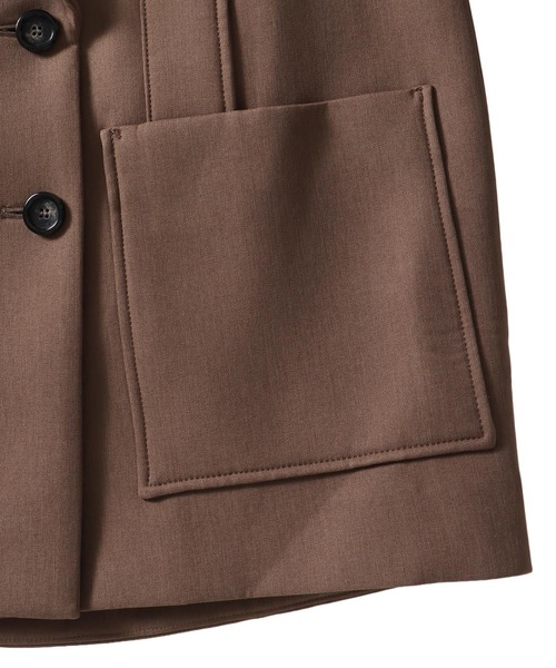 DRESSLAVE(ドレスレイブ)の「B7 / powder twill P coat(パウダーツイルPコート)(ピーコート・レディース・ブラック/モカ・38)」の7枚目の写真