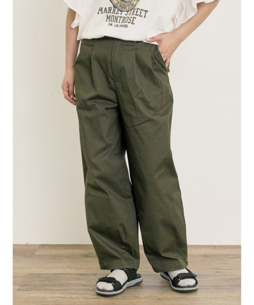 Samansa Mos2(サマンサ モスモス)の「サーカスチノパンツ(チノパンツ・レディース・カーキ/ブラウン・マルチサイズ)」の1枚目の写真