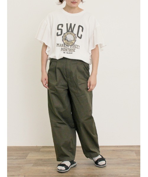 Samansa Mos2(サマンサ モスモス)の「サーカスチノパンツ(チノパンツ・レディース・カーキ/ブラウン・マルチサイズ)」の3枚目の写真