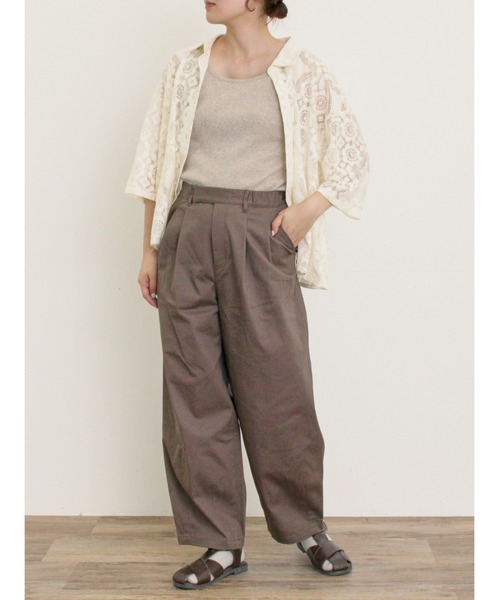 Samansa Mos2(サマンサ モスモス)の「サーカスチノパンツ(チノパンツ・レディース・カーキ/ブラウン・マルチサイズ)」の12枚目の写真