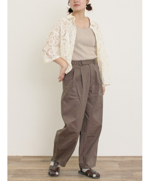 Samansa Mos2(サマンサ モスモス)の「サーカスチノパンツ(チノパンツ・レディース・カーキ/ブラウン・マルチサイズ)」の13枚目の写真