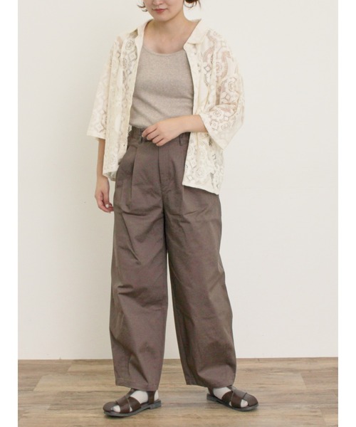 Samansa Mos2(サマンサ モスモス)の「サーカスチノパンツ(チノパンツ・レディース・カーキ/ブラウン・マルチサイズ)」の14枚目の写真