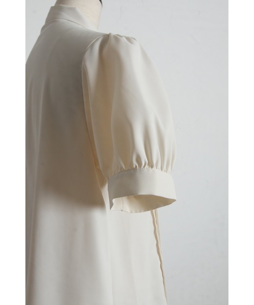 tocco closet(トッコ クローゼット)の「【ZOZO限定】ピンタック半袖ボウタイブラウス(シャツ/ブラウス・レディース・ベージュ/ピンク/オフホワイト/ブルー・M)」の10枚目の写真