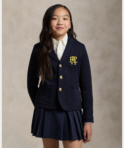 ロゴ ダブルニット ブレザー（テーラードジャケット）｜POLO RALPH