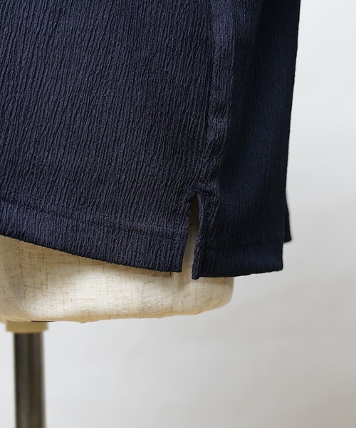 JOKER（ジョーカー）の「楊柳オープンカラー半袖シャツ メンズ 開襟 カジュアル ネイビー ブラック（シャツ/ブラウス・メンズ・ブラック/ネイビー/モカ・M/L/LL）」の13枚目の写真