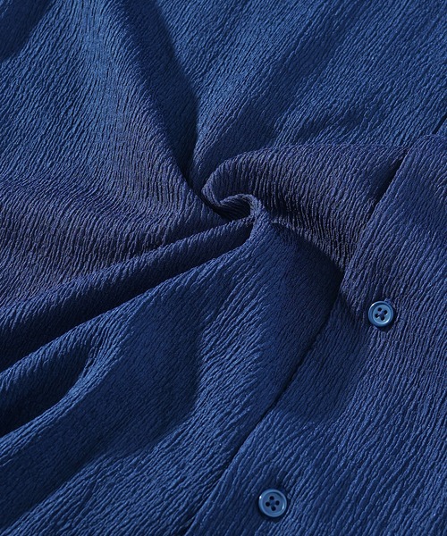 JOKER（ジョーカー）の「楊柳オープンカラー半袖シャツ メンズ 開襟 カジュアル ネイビー ブラック（シャツ/ブラウス・メンズ・ブラック/ネイビー/モカ・M/L/LL）」の16枚目の写真