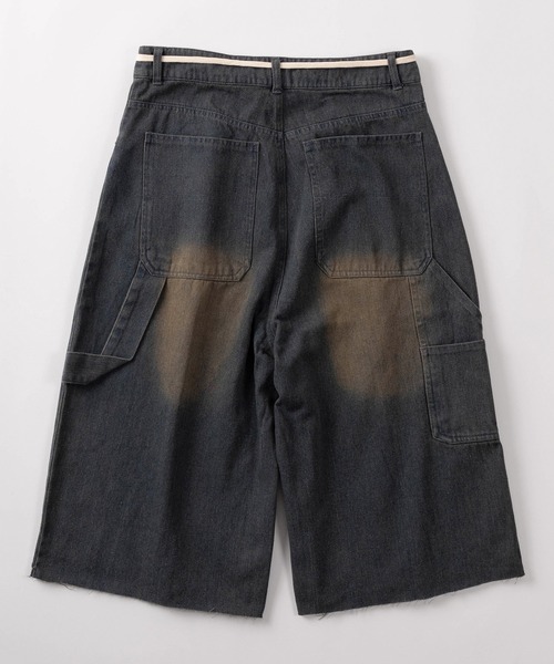 SlashDate（スラッシュデイト）の「【93-1】ヴィンテージウォッシュ ワイドデニム ワークショーツ（その他パンツ・メンズ・ブルー/ブラック/ネイビー・M/L/XL）」の8枚目の写真