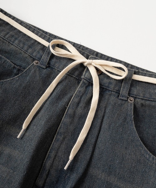 SlashDate（スラッシュデイト）の「【93-1】ヴィンテージウォッシュ ワイドデニム ワークショーツ（その他パンツ・メンズ・ブルー/ブラック/ネイビー・M/L/XL）」の9枚目の写真