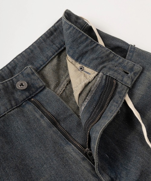 SlashDate（スラッシュデイト）の「【93-1】ヴィンテージウォッシュ ワイドデニム ワークショーツ（その他パンツ・メンズ・ブルー/ブラック/ネイビー・M/L/XL）」の10枚目の写真