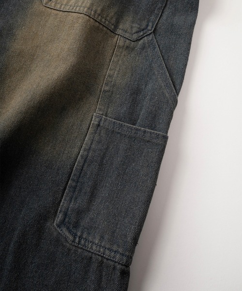 SlashDate（スラッシュデイト）の「【93-1】ヴィンテージウォッシュ ワイドデニム ワークショーツ（その他パンツ・メンズ・ブルー/ブラック/ネイビー・M/L/XL）」の14枚目の写真