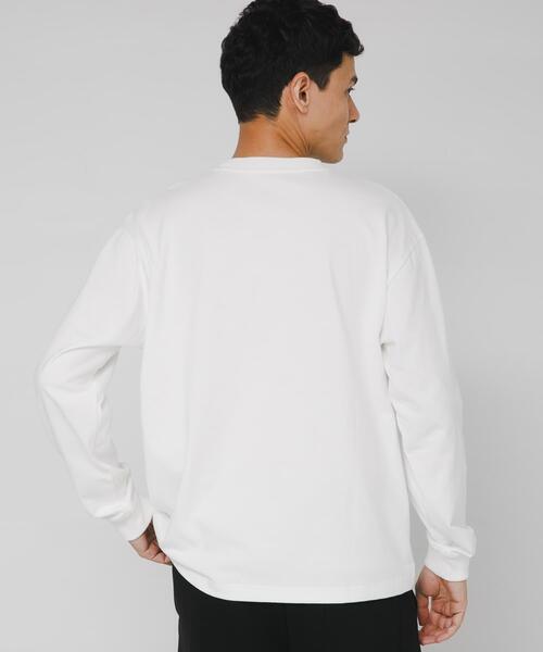 URBAN RESEARCH Sonny Label(アーバンリサーチサニーレーベル)の「ヘビーウェイトナイロン布帛ポケットロングスリーブTシャツ(Tシャツ/カットソー・メンズ・ブラック/ホワイト/チャコールグレー/カーキ・MEDIUM/LARGE/X-LARGE)」の8枚目の写真