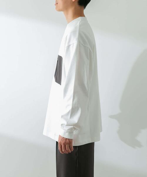 URBAN RESEARCH Sonny Label(アーバンリサーチサニーレーベル)の「ヘビーウェイトナイロン布帛ポケットロングスリーブTシャツ(Tシャツ/カットソー・メンズ・ブラック/ホワイト/チャコールグレー/カーキ・MEDIUM/LARGE/X-LARGE)」の20枚目の写真