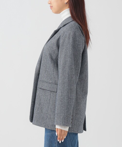 ビームスライツ ハリスツイード ウール テーラードジャケット M BEAMS